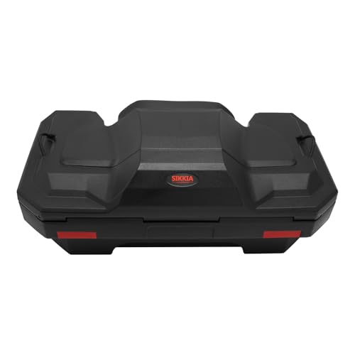 TCMT 82L ATV Part Rear Rack Back Seat Storage Pack Luggage Trunk W/Backrest Black - color: Black 82L