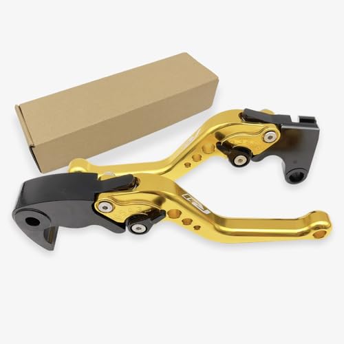 R1 Short Clutch Brake Levers for Yamaha YZFR1 1999-2024 YZF R1 R1M RS 2016 Motorcycle Accessories Adjustable Control Handles (Gold_Glossy, YZF R1 M S 2015-2023) - color: GOLD_GLOSSY, size: YZF R1 M S 2015-2023