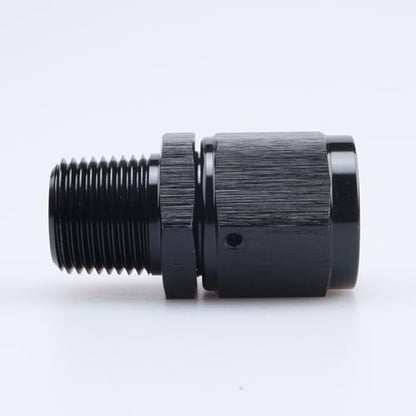 AC PERFORMANCE -8 AN Female to 1/4" NPT Male Swivel Fitting Aluminum Black - color: Black, size: 8AN to 1/4 NPT