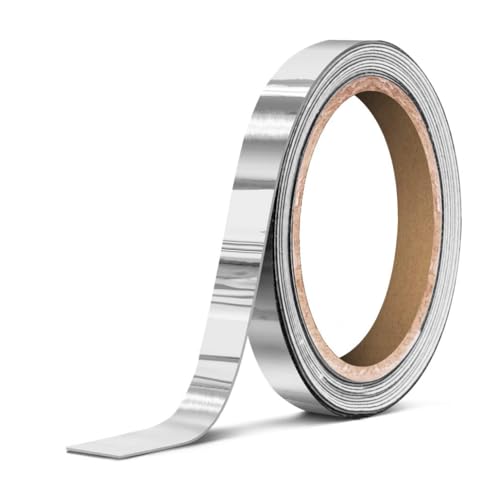 VViViD Gloss Silver Chrome Air-Release Vinyl Adhesive Tape Roll (1/4 Inch x 30ft) - color: Silver Chrome, size: ¼" x 25ft
