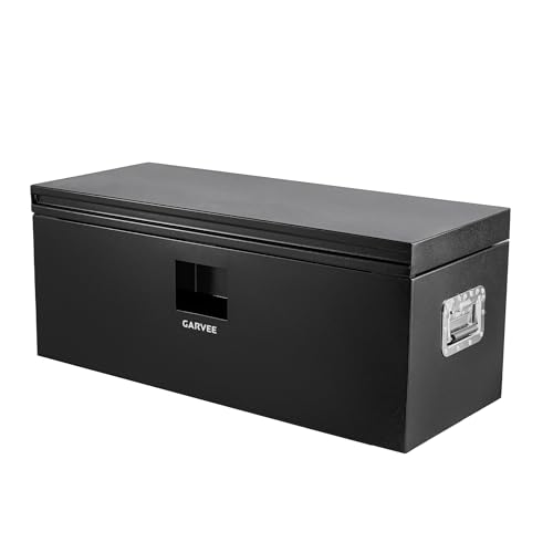 Garvee 36 Inch Black Steel Truck Bed Tool Box, Trailer Tongue Box, Truck Storage Organizer Tool Chest For Truck Bed, RV, Trailer - size: 15*15*36
