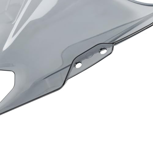 Motorcycle 18.4" Windscreen Windshield Replacement for Kawasaki Ninja500 Ninja 500 SE 2024 2025 2026 PC Windscreen Double Bubble (Titanium) - color: Titanium