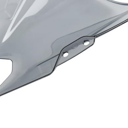 Motorcycle 18.4" Windscreen Windshield Replacement for Kawasaki Ninja500 Ninja 500 SE 2024 2025 2026 PC Windscreen Double Bubble (Titanium) - color: Titanium