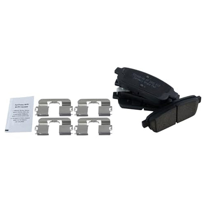 TRQ Front and Rear Brake Pad and Rotor Set Ceramic Vented Solid Rotors - style: BKA11949
