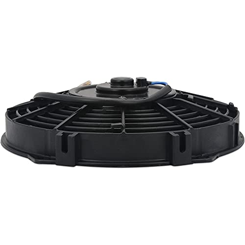 24 Row Heavy Duty 11" Black Aluminum Engine Transmission Oil Cooler 9" Inch Slim 12 Volt Electric Cooling Fan Kit Automotive High Performance