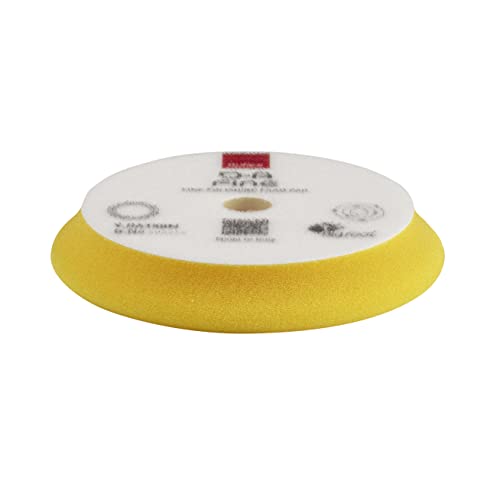 RUPES Orbital Foam Polishing pad for Car Sanding, Polishing & Waxing, Dual Action Polisher Pad, Car Cleaning Supplies for Compounding(Yellow, 130/150mm, Single Pad, Fine) - size: 130/150mm, style: Pack of 1