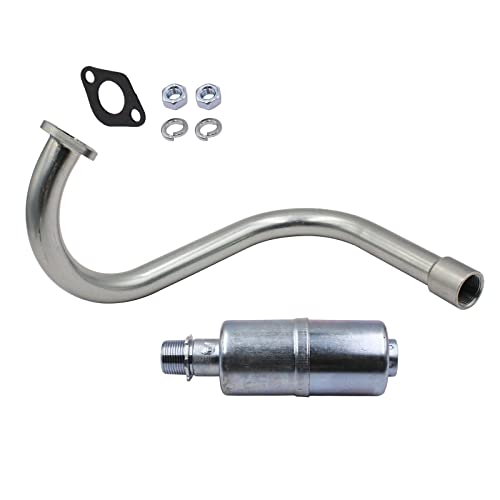 Exhaust with Muffler for Hemi Predator 212cc 6.5hp Honda GX160 GX200 Powerhorse 208cc DuroMax 7 Hp Go Kart and Mini Bike