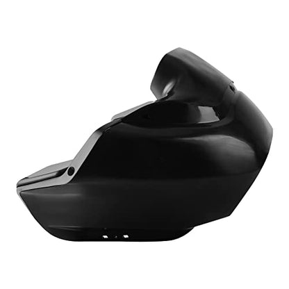 SLMOTO Inner & Outer Fairing 5.75'' Dual LED Headlight Fit for Fit for Harley Road Glide FLTR 98-13 - color: Unpainted Black+Black Dual LED Headlight