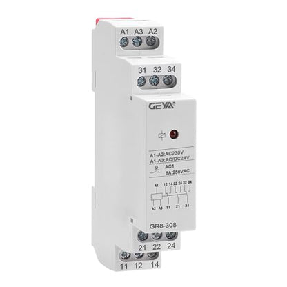 Intermediate Relay Auxiliary Relay 8A 3SPDT Relay(GR8-308,AC230V & AC/DC24V) - size: GR8-308,AC230V&AC/DC24V