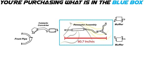 Northeastern Exhaust - Stainless Steel Resonator Pipe with Hanger + Bolts compatible 2005 Legacy Outback 2.5L
