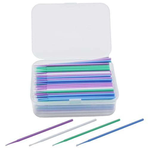 200 Pcs Automotive Touch Up Paint Brushes,Disposable Micro Paint Chip Repair Applicators for Automotive Paint Detailing, Stone Chips,Scratches(1.0, 1.3, 1.8, 2.5MM, Multi)