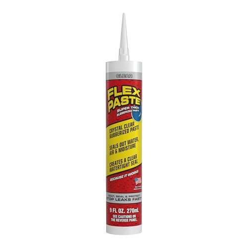 Flex Paste Rubberized Waterproof Sealant Paste, Clear, Cartridge - size: Cartridge