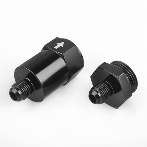 6AN Billet Inline Fuel Filter 30 Micron Anodized Aluminum Black 2PCS - size: 6 AN (3/8 in)