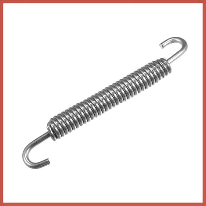 ACROPIX 2 Pcs Motorcycles Universal Exhaust Pipe Spring 80mm 3.15" Stainless Steel Exhaust Pipe Spring Hook Modified Accessory Silver Tone Car Parts