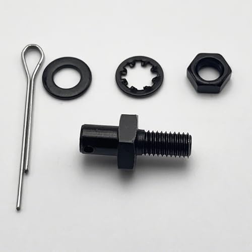 Throttle Cable Adapter Stud Kit with Bracket & Ends #8009 | Compatible with 1977+ Chevrolet (Includes Nut, Washers, Cotter Pin) - color: Silver 2 pack
