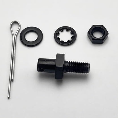 Throttle Cable Adapter Stud Kit with Bracket & Ends #8009 | Compatible with 1977+ Chevrolet (Includes Nut, Washers, Cotter Pin) - color: Silver 2 pack