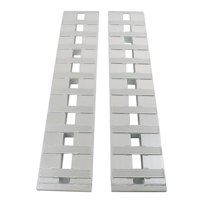 labwork 60 inch X 12 inch Aluminum Ramps Silver Trailer Ramps 6000LBS Hook Ramp Attachment End