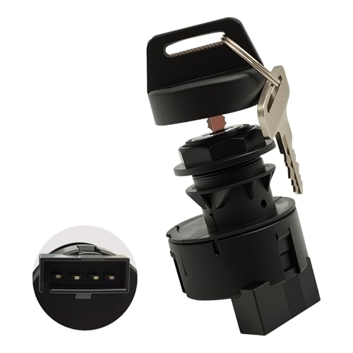 4016058 Ignition Key Switch, 4 Position 4 Pins for Polaris RZR 900 1000 RS1 Turbo General 1000 Replaces 4012166 4011142 - size: 4016058