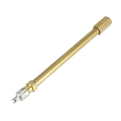 X AUTOHAUX 2pcs 120mm/4.72" Brass Tire Valve Extension for Car - size: 120mm
