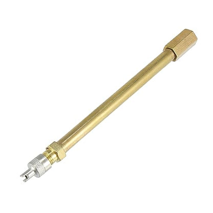 X AUTOHAUX 2pcs 120mm/4.72" Brass Tire Valve Extension for Car - size: 120mm
