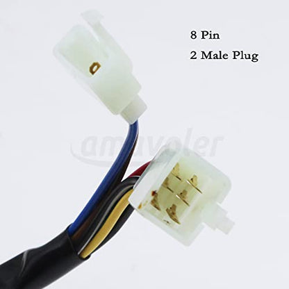 Left Starter Kill Light Switch Assembly 8 Wire 3 Function Male Plugs Fit for 50cc 70 cc 90cc 110 cc 125cc 150cc ATVs Quad 4 Wheeler SunL Coolster.