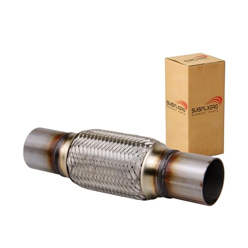 Exhaust Flex Pipe Universal Type 100% Stainless Steel For Heavy Duty and Cars (1 PC, 2X6X10) - size: 2X6X10