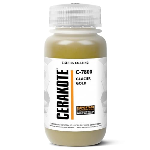CERAKOTE C-Series Glacier Gold High-Temp Coating, 32 oz, C-7800Q - color: C-7800 GLACIER GOLD, size: QUART (32OZ)