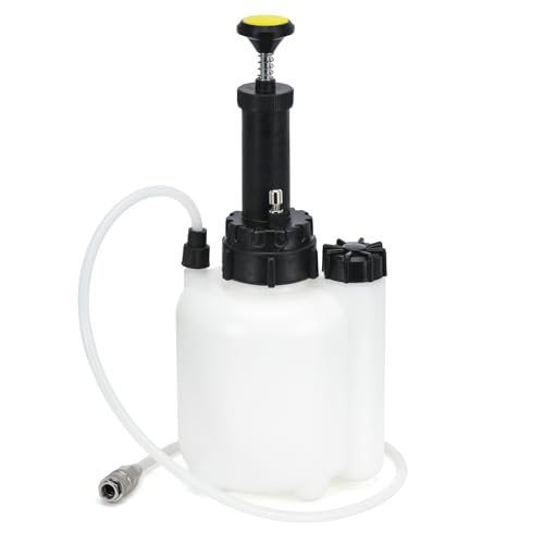 3L Manual Brake Bleeder Fluid Pump with 1L Brake Bleed Bottle and 4 Master Cylinder Adapters,Professional Brake Bleeder Kit Suitable for Most Brake Mast Cylinder Reservoirs