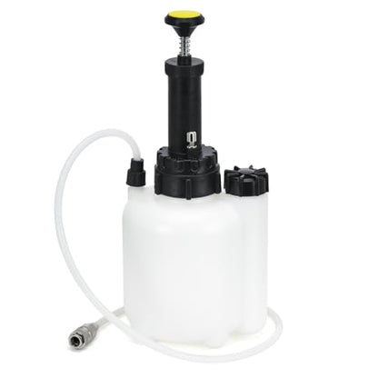 3L Manual Brake Bleeder Fluid Pump with 1L Brake Bleed Bottle and 4 Master Cylinder Adapters,Professional Brake Bleeder Kit Suitable for Most Brake Mast Cylinder Reservoirs