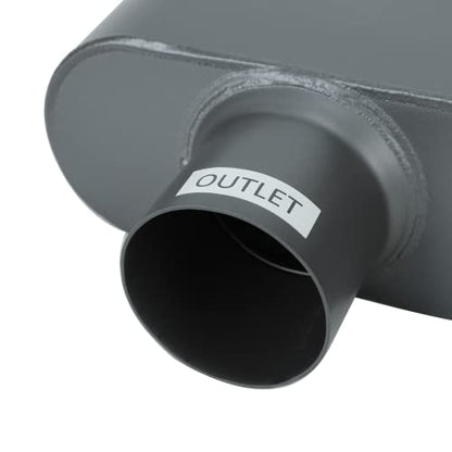 Pair of Single Chamber Performance Race Muffler 3" Center/Center Universal Steel Muffler (3 Inch) - size: 3 Inch