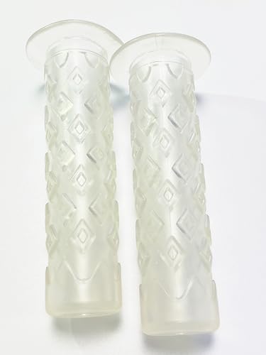Bike Grips Bicycle Handlebar End Grips Replacement Handle Bar Grips Non-Slip Soft Rubber Protector for Mountain Bike Tricycle Wheel Chair - color: CLEAR
