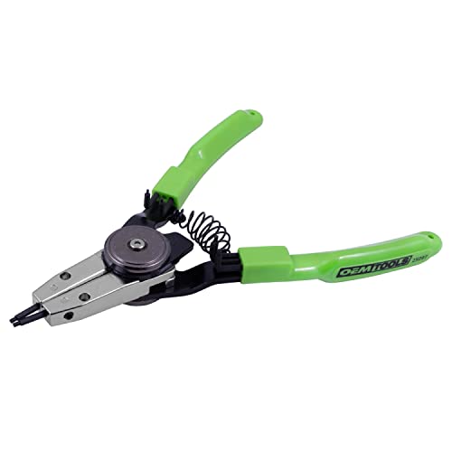 OEMTOOLS 25097 Professional Internal and External Snap Ring Pliers, Useful as Outside or Inside Snap Ring Pliers, Specialty Pliers Set with 7 Bits - style: Straight & 90 Pro Tip Set