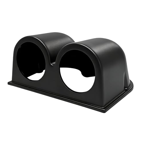 2 Inch Double Hole Gauge Dashboard Pod, 52mm Heavy Duty Plastic Auto Dash Meter Mount Gauge Pod, Universal Dash Meter Holder Interior Accessories for Cars Trucks SUVs - color: Double Hole