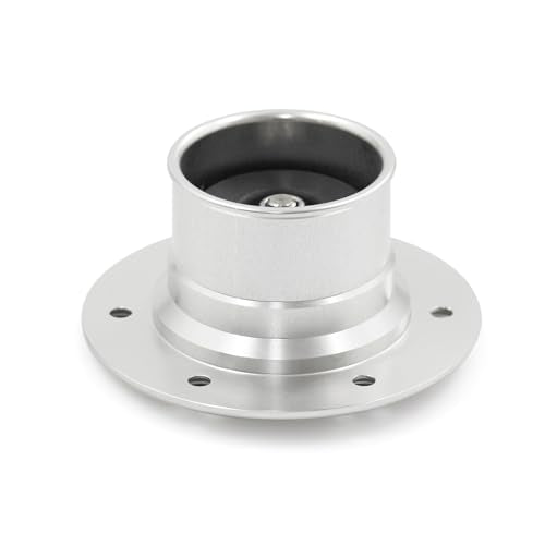 Billet Aluminum 35.5mm Fuel Cell Gas Cap Fuel Surge Tank Cap with 6 Hole Non-vented (Silver) - color: Silver