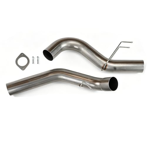Stainless Steel Exhaust Pipes for 2020-2022 Ford F-250 F-350 F-450 SuperDuty 6.7L 5" Powerstroke Diesel - size: for 2020-2022 Ford F250 F350 F450