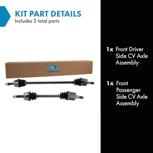 TRQ Front Driver and Passenger Side CV Axle Assembly Set 2 Piece - style: CSA50035