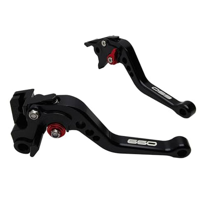 Adjustable Short Levers Replacement for Ninja 650 650R 2017-2025 - color: Black