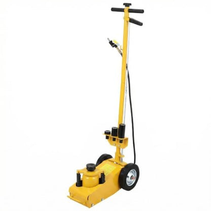 GarveeTech 30 Ton Air Hydraulic Floor Jack for Heavy Duty Trucks & Tractors – Low Profile (9"-17.7"), 4 Adapters, 46" Adjustable Handle – 66,000 Lbs Capacity - color: 30 Yellow