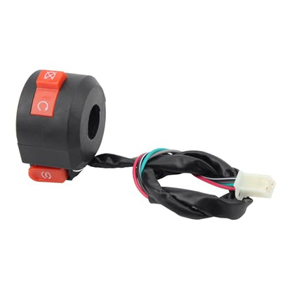 4 Wires Left Kill Start Stop Switch 22mm 7/8" Handlebar Start Switch Assembly Replacement for Speedy 50/Pony 50/VIP 50/Jet 50/Taotao Speedy 50cc 100cc 150cc ATV Quad 4 Wheeler Scooter