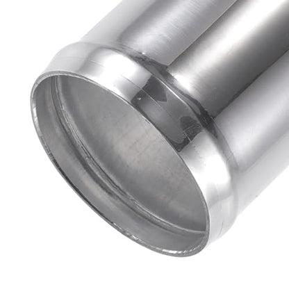 X AUTOHAUX OD 2.5" 63mm Length 3" 76mm Aluminum Alloy Tube Intercooler Pipe Straight Air Intake Tube with 2 Clamps Silver Tone for Car - size: OD 2.5"(63mm)