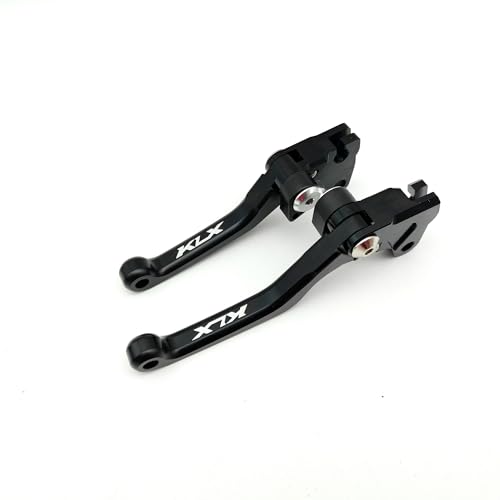 OEM Replacement Brake Clutch Levers for Kawasaki KLX110 (2002-2025) | KLX110L (2010-2025) CNC Aluminum Adjustable Handlebars | Motorcycle Control Lever Set with Easy Install (Matte, Black) - color: Black, style: Matte
