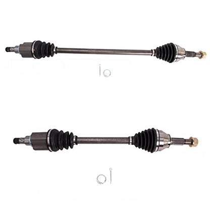 TRQ Front 2 Piece CV Axle Shaft Assembly Set - style: CSA34185
