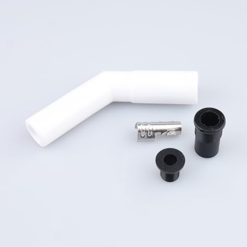 AC PERFORMANCE 45 Degree Ceramic Spark Plug Boot Kit White - color: White, size: 45 Degree - 1PC