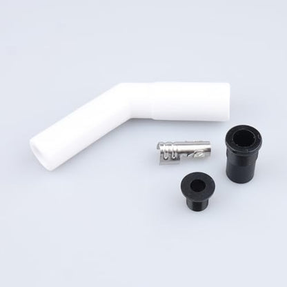 AC PERFORMANCE 45 Degree Ceramic Spark Plug Boot Kit White - color: White, size: 45 Degree - 1PC