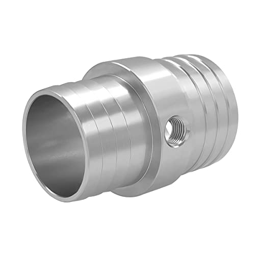 YSIL 1-1/2" to 1-3/4" Hose Barb Splice Coupler Fitting with 1/8" NPT Port - size: 1-1/2" to 1-3/4" to 1/8" NPT