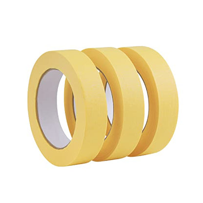 Lichamp 3-Pack Automotive Refinish Masking Tape Yellow 25mm x 55m