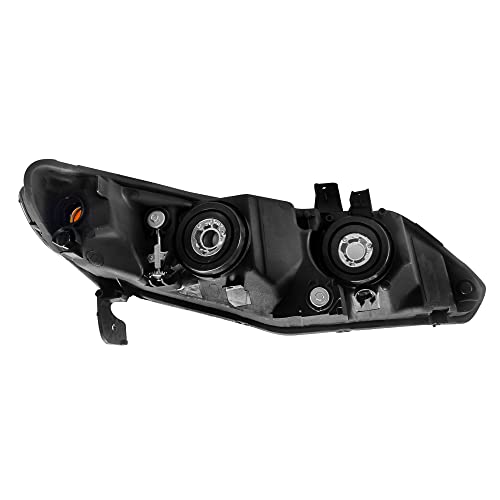 PartsFlow Halogen Headlight Chrome Housing Clear Lens Headlamp Left Drive Side Without Bulb For 2006 2007 2008 2009 2010 2011 Honda Civic 33151SNAA02 - color: Left
