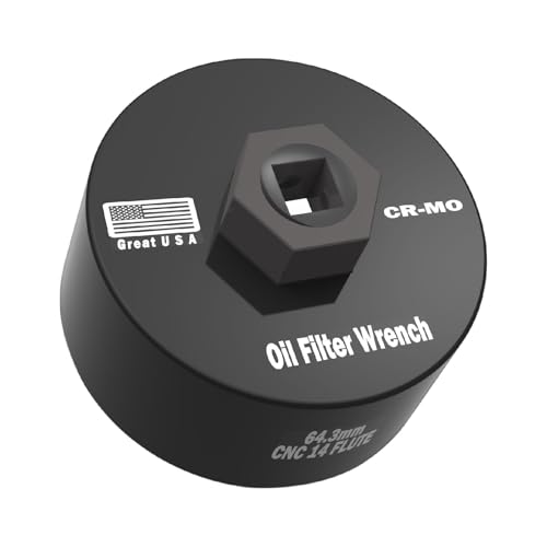 Oil Filter Wrench 64mm socket tools for toyota Camry Lexus Tacoma Tundra 4Runner RAV4 Corolla Highlander Prius oil filter Removal tool - color: Black, size: 64.3mm