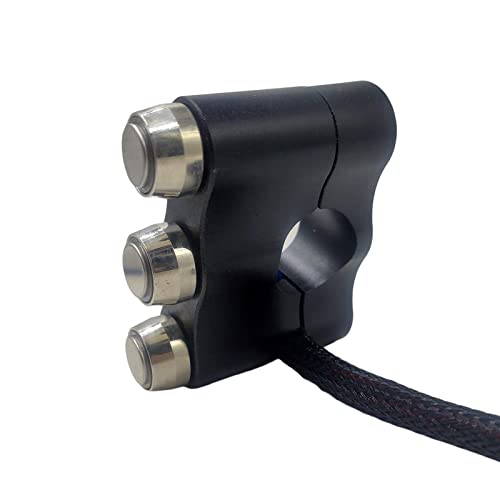 Rayana 7/8" Motorcycle Handlebar 3 Push Button Switch for Horn Start Kill Momentary Switch(MMM) 22mm