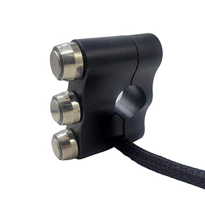 Rayana 7/8" Motorcycle Handlebar 3 Push Button Switch for Horn Start Kill Momentary Switch(MMM) 22mm
